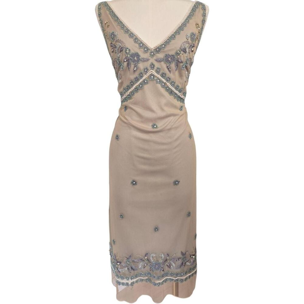 Vintage marina embellished beaded midi